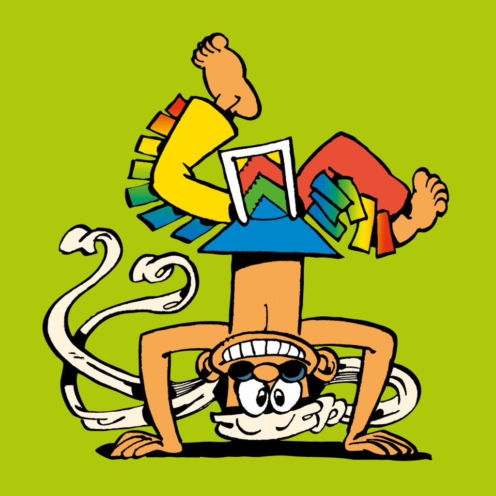 Mr. Kläx macht einen Kopfstand